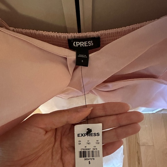Express Statement Bow Pink Jumpsuit/Pantsuit - Picture 7 of 8